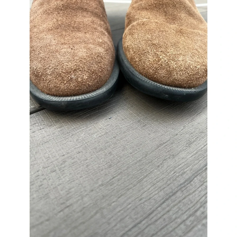 Hugo Boss Mens Tan Suede Chelsea Boots Brown Elastic Gusset / Size Mens 9
